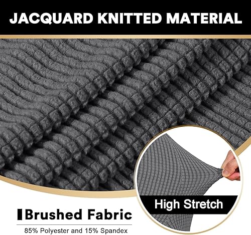 Miniatura 5 de Fundas elásticas para sofá de gama alta con fundas de cojín de asiento en T separadas, fundas de sofá jacquard de elastano, protector de muebles