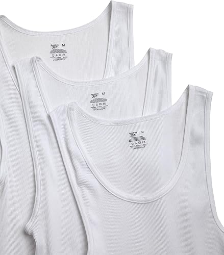 Miniatura 2 de Reebok Mens Tank Top - 3 Pack5 Pack Soft Cotton Blend Classic Tank Tops Mens Undershirts Sleeveless Tee Shirts Pack