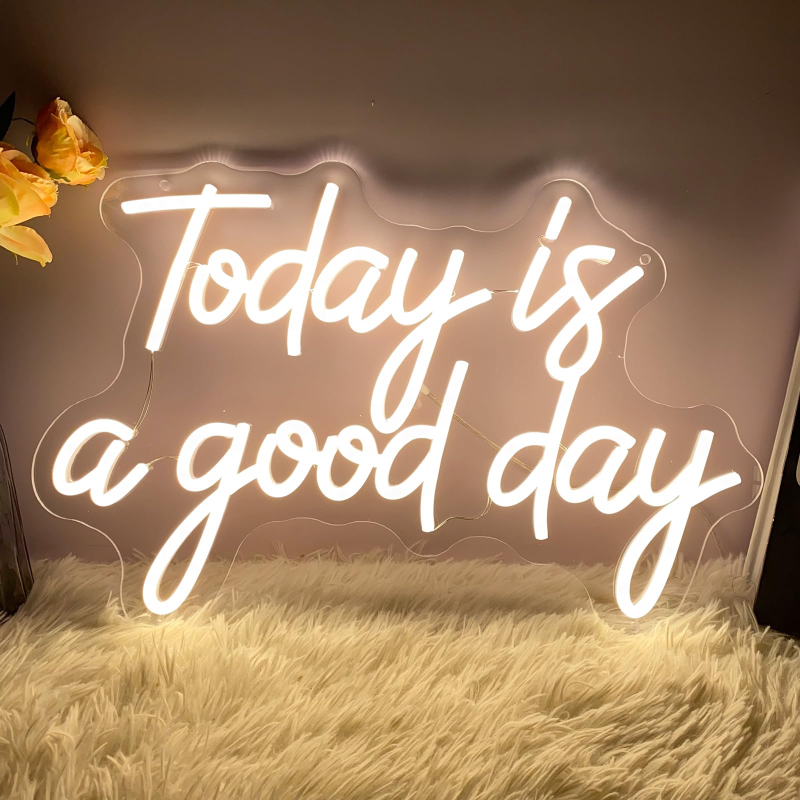 Today is a Good Day Insegna al neon per la decorazione della parete Insegne al neon personalizzate personalizzate per camera da letto Happy Birthday Wedding Party Logo Decorazioni Led Nome Regalo