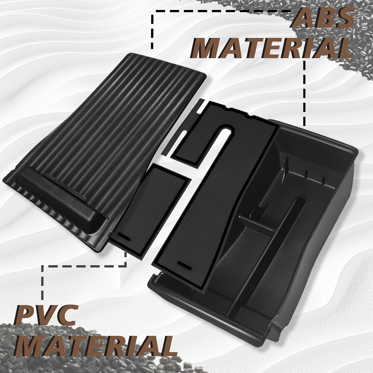 Muslogy Center Console Organizer for 2024-2026 Hyundai Kona/Kona EV(Black) image 2