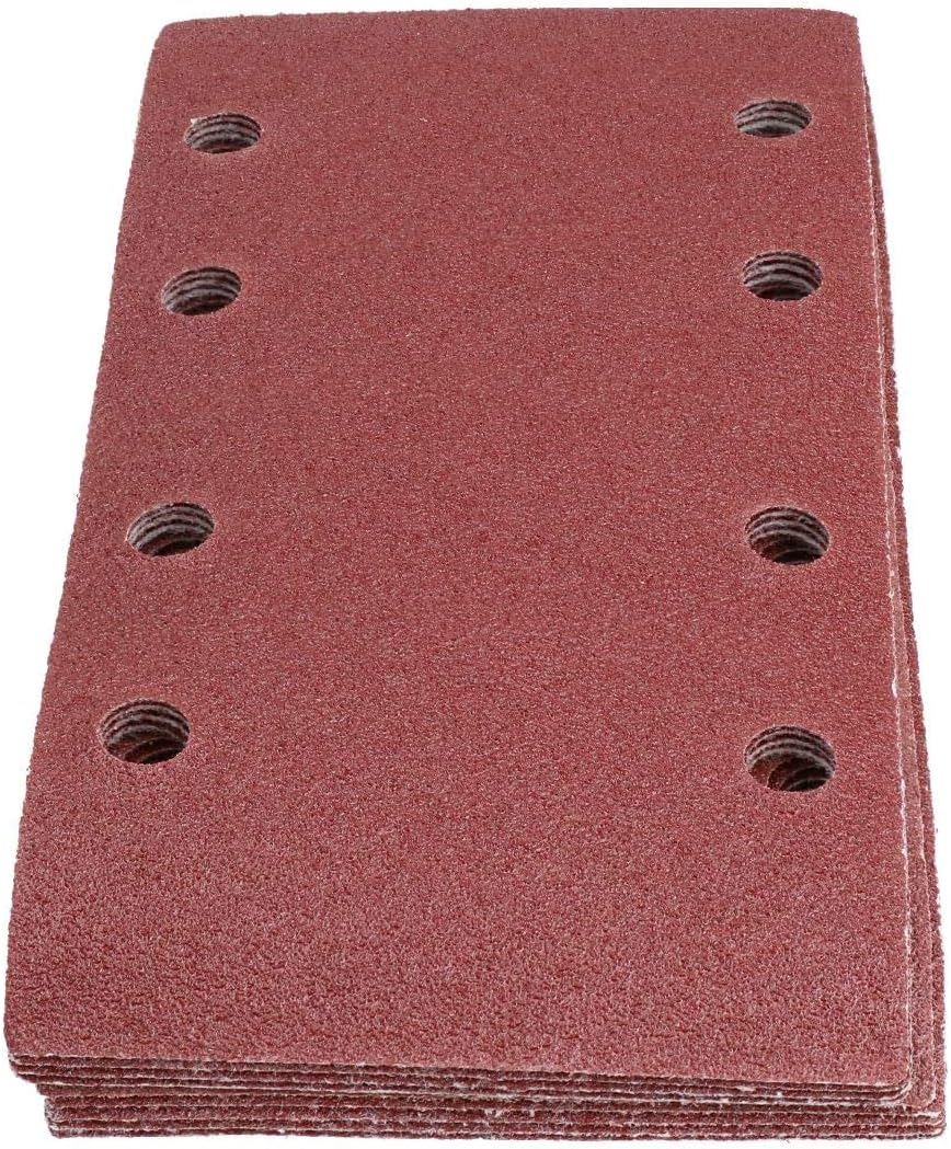 Hook + Loop 1/3 Sheet Sanding Sander Sandpaper Pads 80 Grit 200 Pack