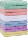 HOMEXCEL Baby Washcloths 24 Pack,Microfiber Coral Fleece Baby Bath Face Towel 7x9 Inch Extra Absorbent and Soft Burp Cloth and Wash Cloths for Newborn,Infants and Toddlers,Gentle On Sensitive Skin