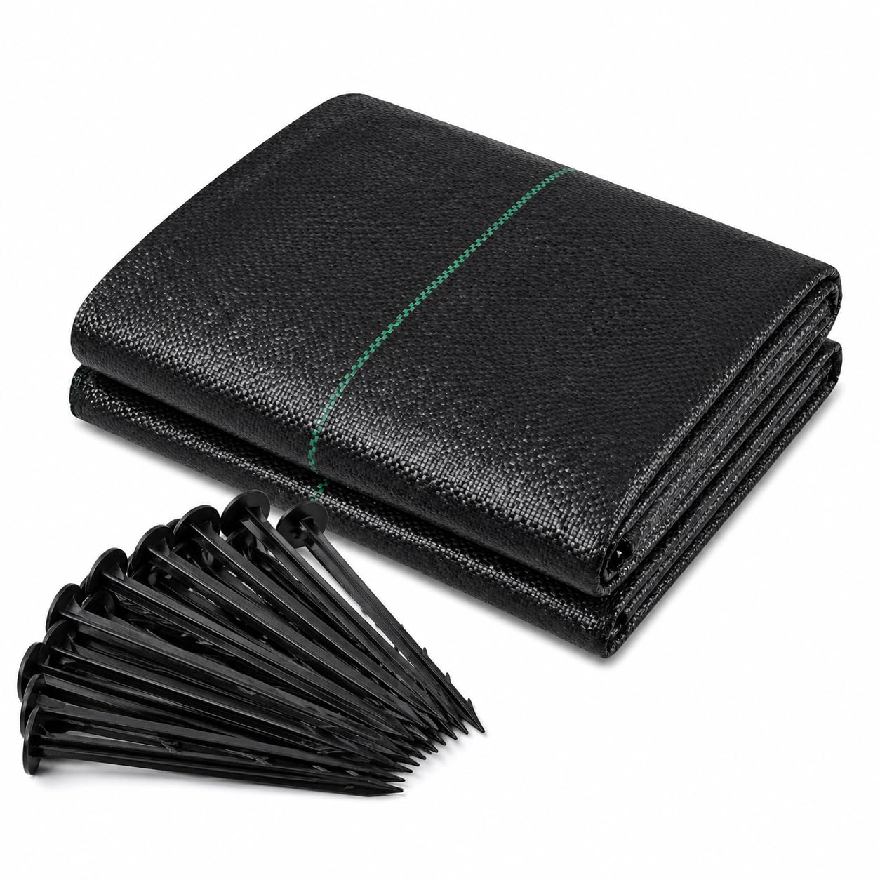 Yuzet Heavy Duty Weed Control Fabric, 2m x 25m, with 40 Free Pegs