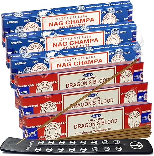 Miniatura 23 de Variedad de paquete de varillas de incienso de sangre de dragón oud árabe y soporte de House of Nag Champa y Trumiri