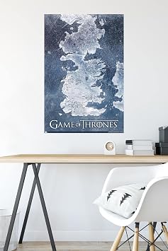 Game of Thrones - Winter Map Wall Poster, 34L x 22.4W, Premium Unframed Version