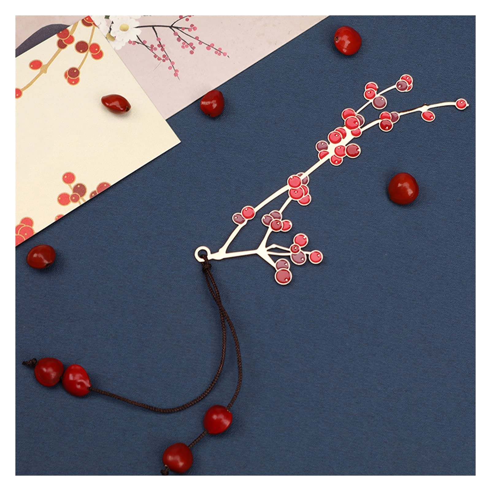 Signet Paigne en métal Bookmark Boîte-Cadeau Creux Pendentif Tassel Chinois Style Chinois Student Cadeau Day Day de l'enseignant for Enseignant signets pour Hommes Femmes (Color : 14)