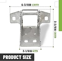 Vista 4 de Bisagra de puerta inferior delantera izquierda o derecha compatible con Dodge Ram (1500 1996-2001, 2500 3500 1996-2002) 1 pieza de repuesto