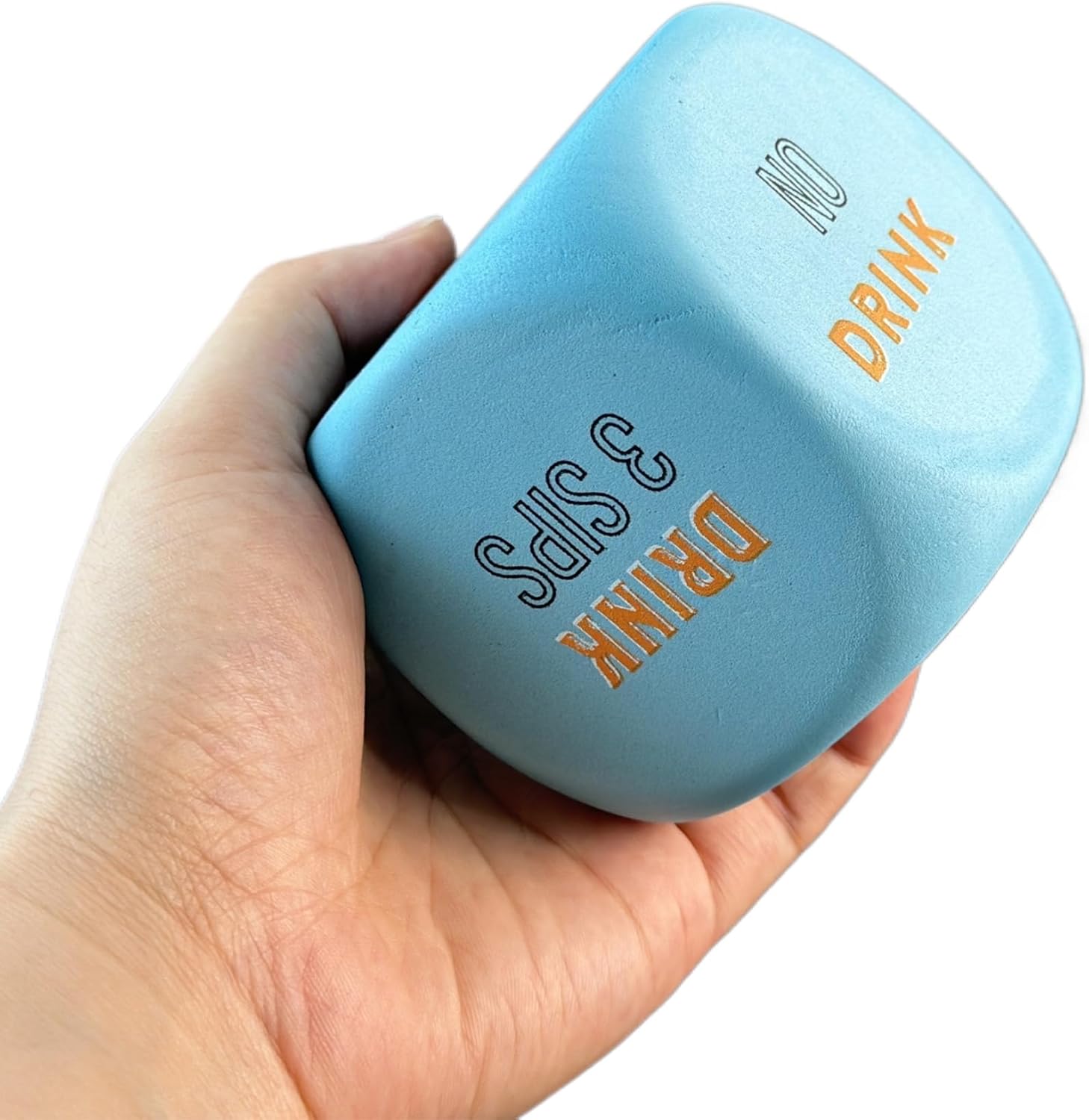 Large Drinking Dice Game for Adults Party, 2.75”Giant Fun Beer Dice Bar Game Jumbo EVA Foam Dice, Travel Bachelorette Game(Blue)