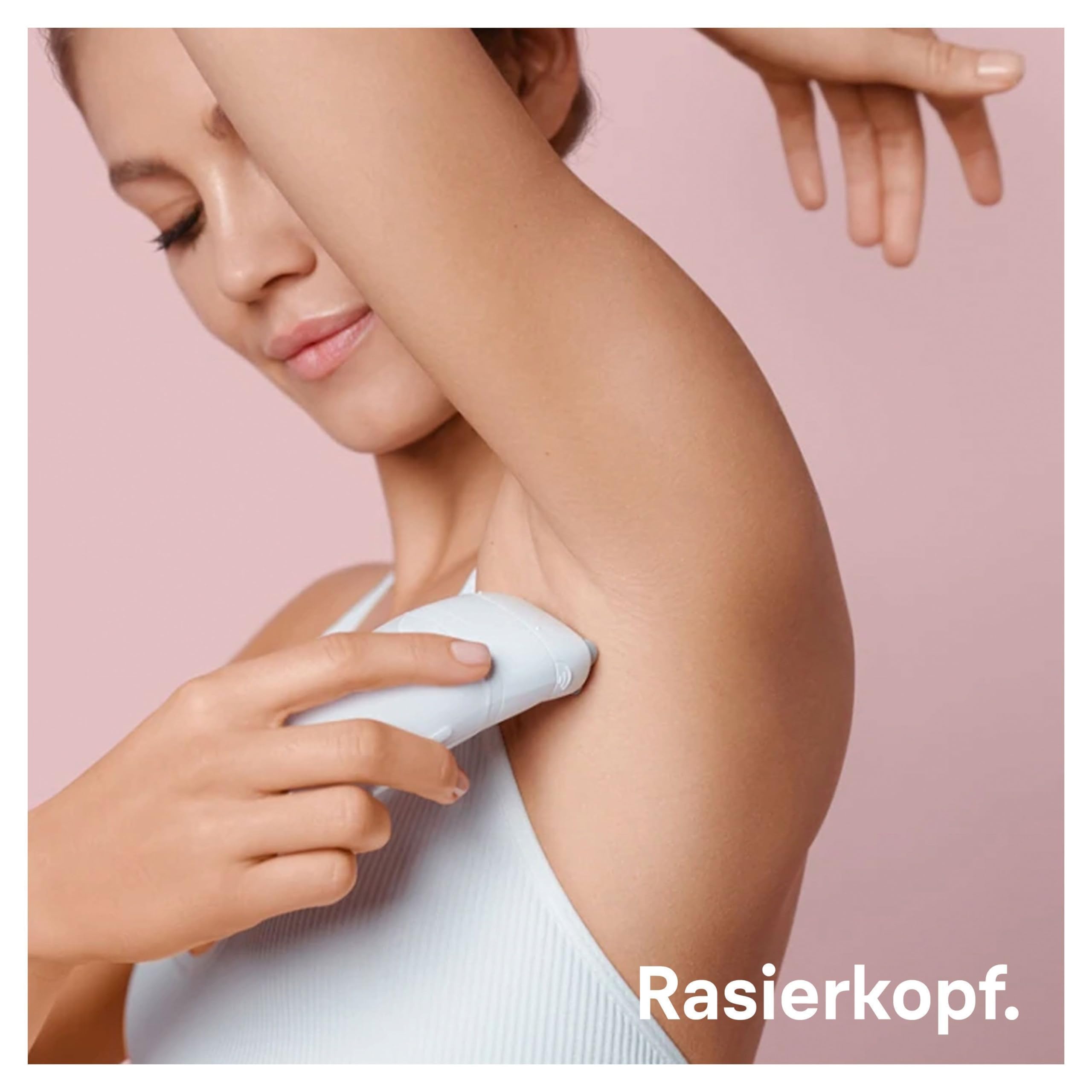 Braun Silk-épil 9 Epilierer Damen / Haarentferner für langanhaltende Haarentfernung, inkl. Venus Swirl Rasierer, Hochfrequenz-Massageaufsatz, 9-870, weiß/roségold