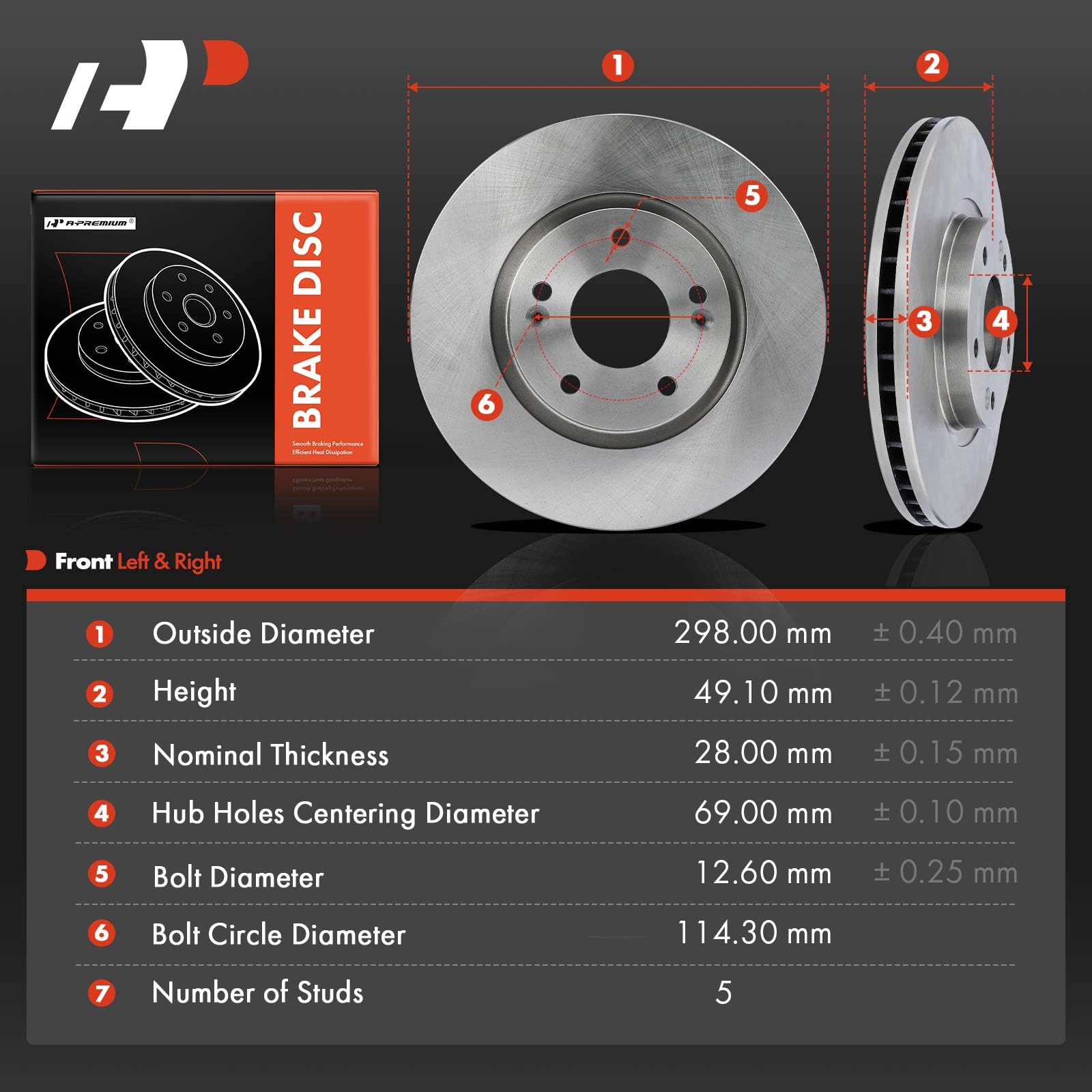 GAIASURGE Full Brake Kit – Front & Rear Rotors + Ceramic Pads For Hyundai Santa Fe 2007-2009 (Drilled & Slotted)
