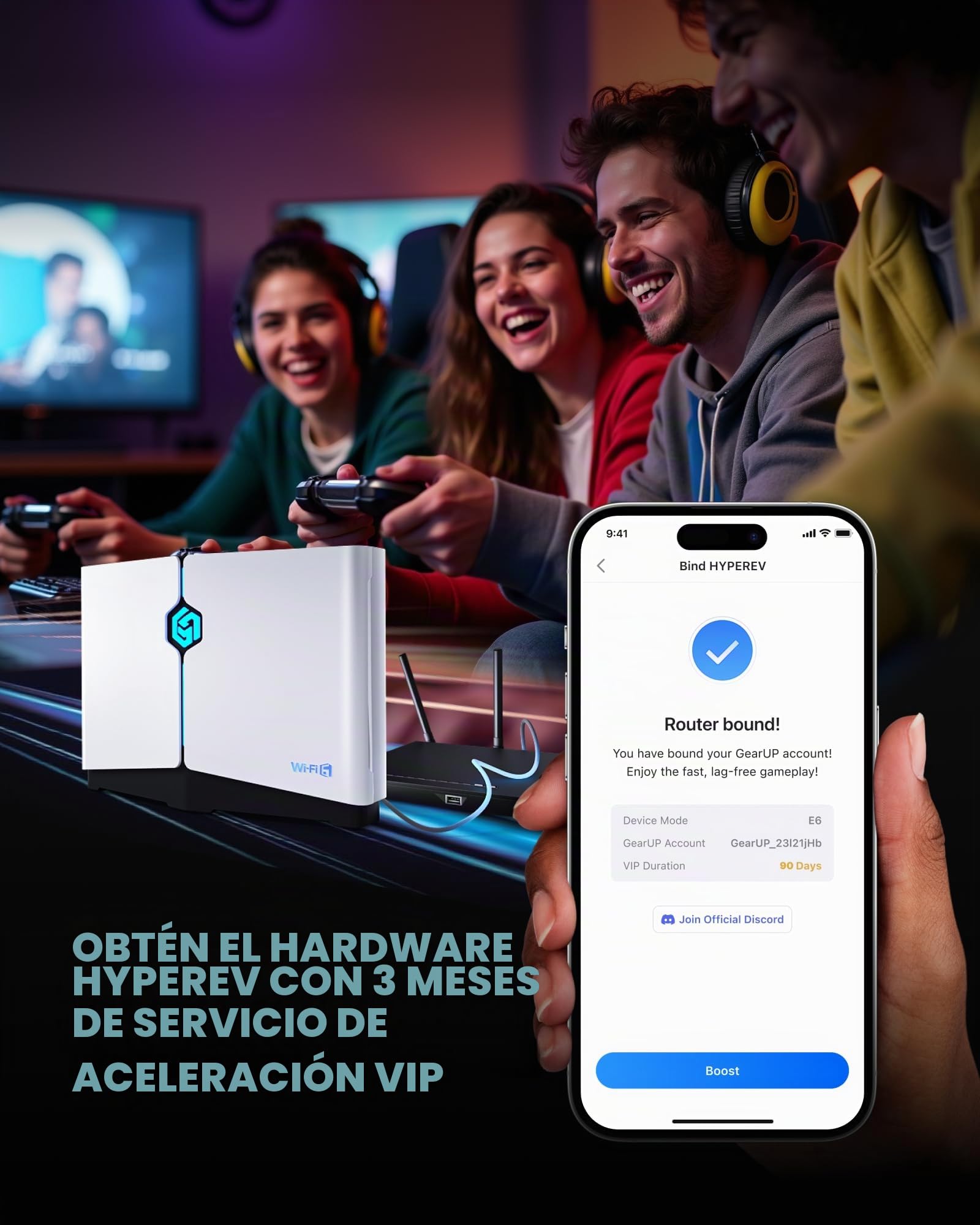 Router WiFi 6 Gaming: PC, PS5, Xbox, Switch | Acelerador GearUP 90 Días Gratis | 2402 Mbps Dual-Banda (5G/2.4G) | Conexión Ethernet/WiFi | Optimizador Internet Juegos