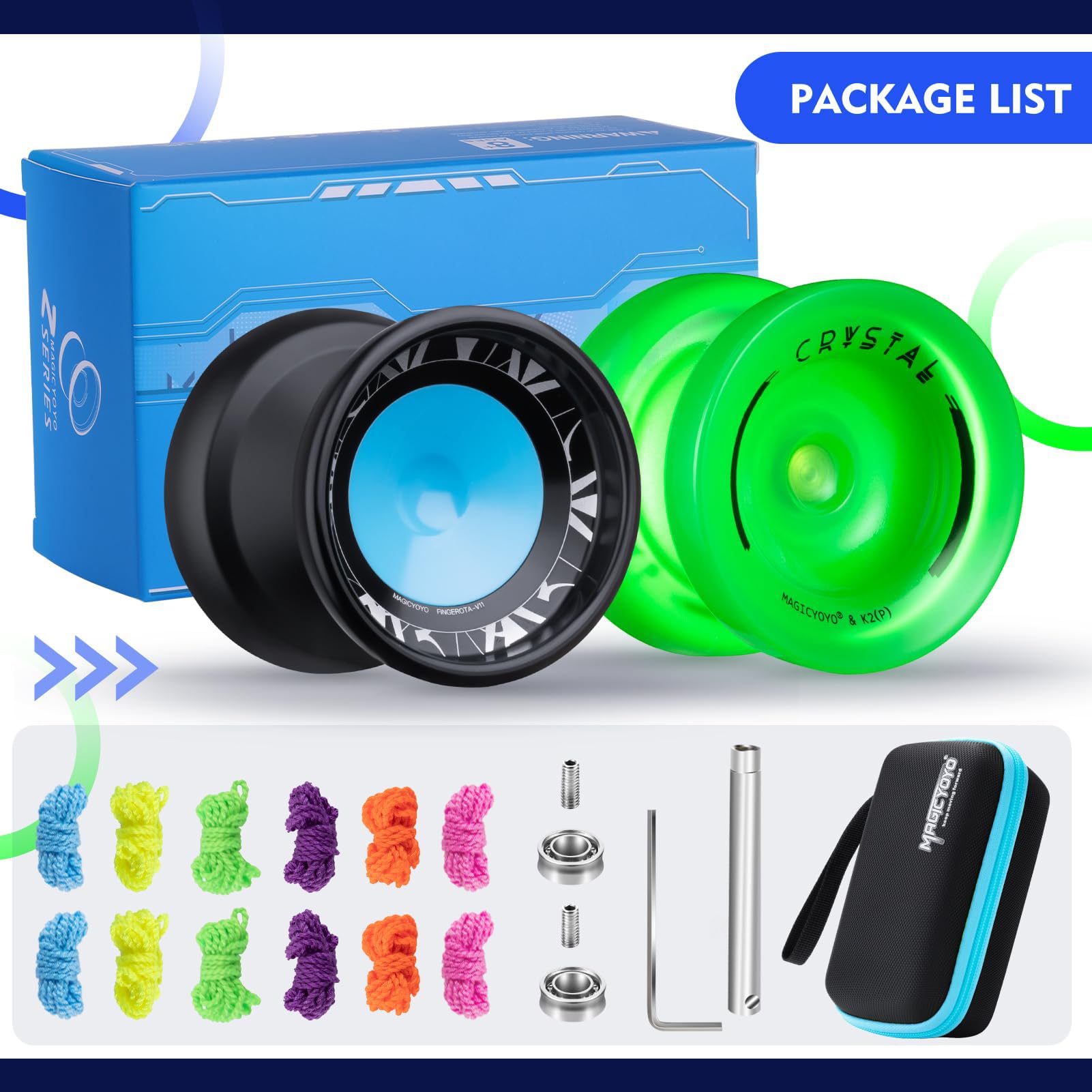 Orange - MagicYoyo-Yoyo K2P Professionnel pour Enfant, avec Essieu en