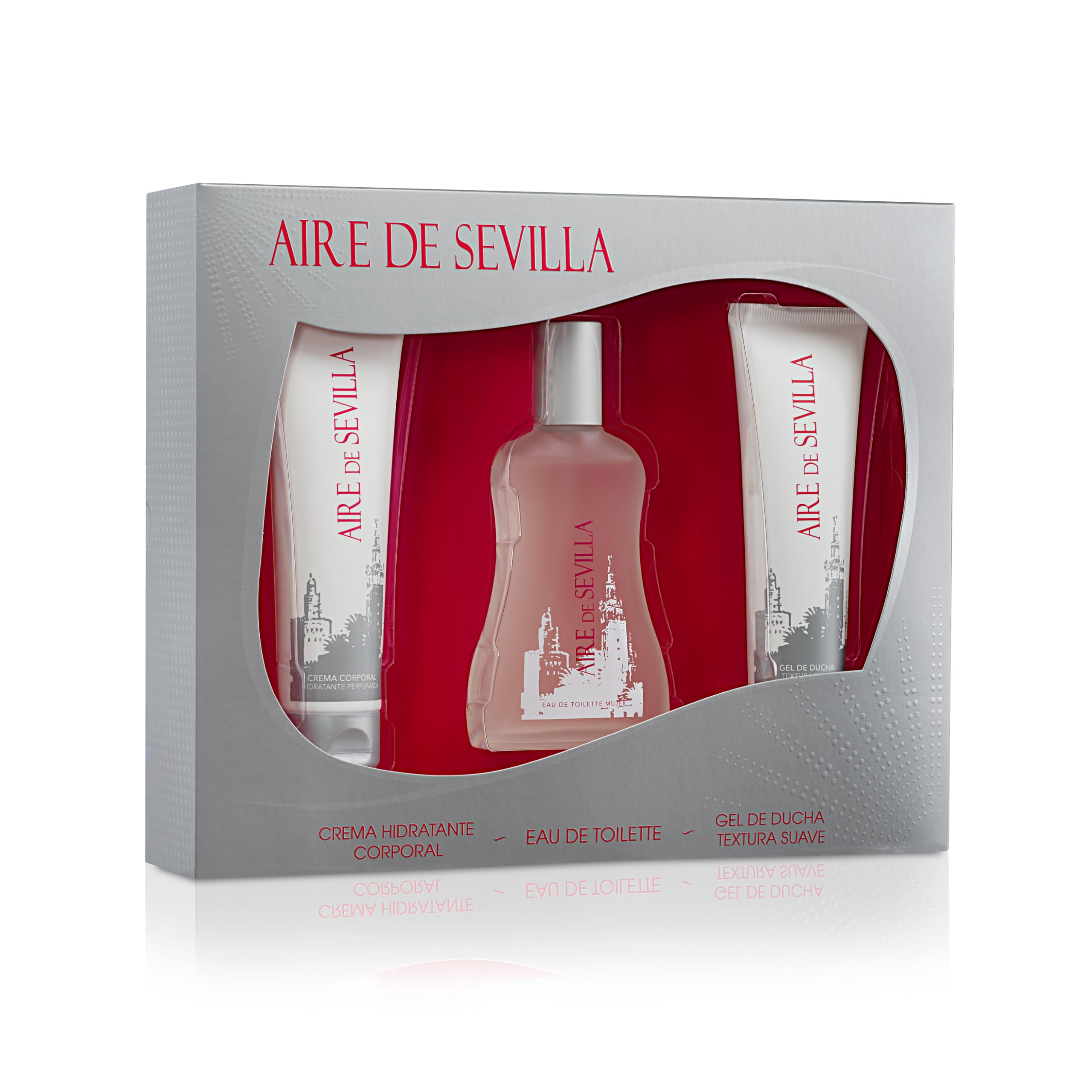 Aire de Sevilla para Mujer - Set Eau de Toilette, Crema Perfumada y Gel Exfoliante