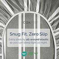 Vista 65 de King Fitted Bed Sheet - Bottom Single Fitted Sheet Only - Ultra-Soft Hotel Luxury Bedding w/ 8-16 Inch Deep Pockets - Breathable, Cooling & Wrinkle