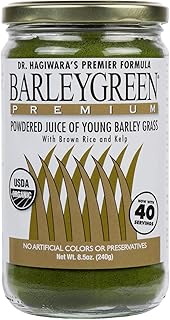 Dr. Hagiwara's Original Premium w/Kelp - Organic Barley Grass Juice Powder 8.5oz (240g) - 40 Servings
