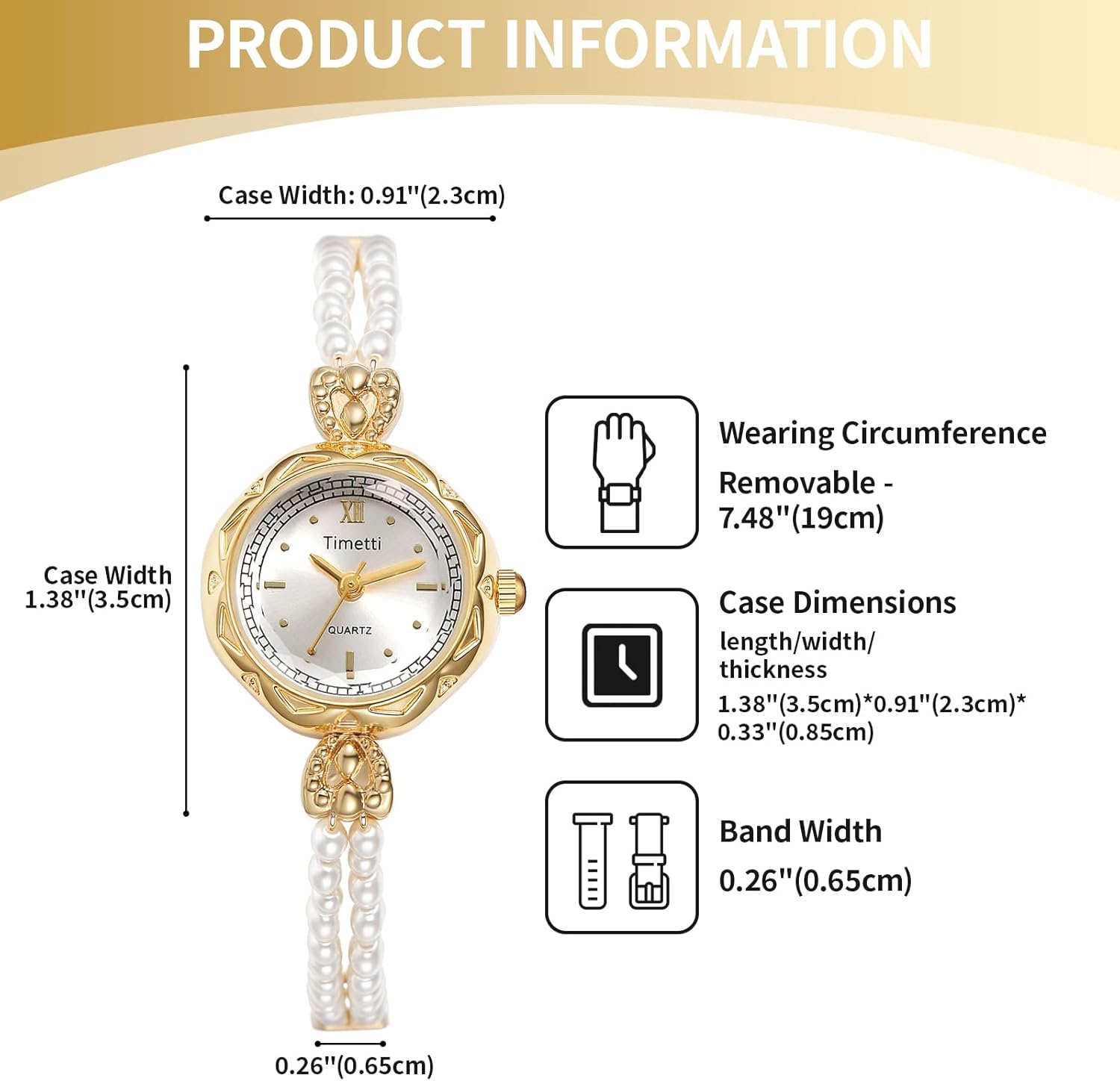 Avaner Women's Bracelet Wrist Watches: Ladies Gold Silver Vintage Retro Bezel Elegant Pearl Strap Analog Quartz Watch - Image 6