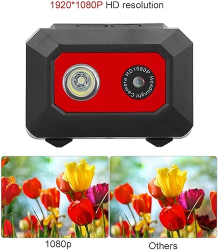 Miniatura 5 de Hilitand Cámara deportiva, ultra gran angular de 120 grados, encendido onetouch de la linterna LED, con faro súper brillante. (Negro rojo)