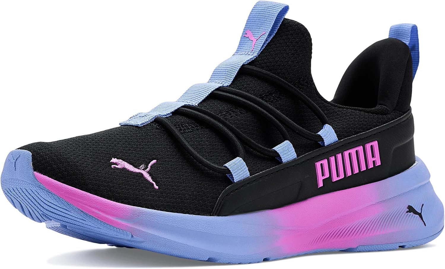 PUMA Unisex-Child One4All 2.0 Slip On Shoes, Black-Intense L
