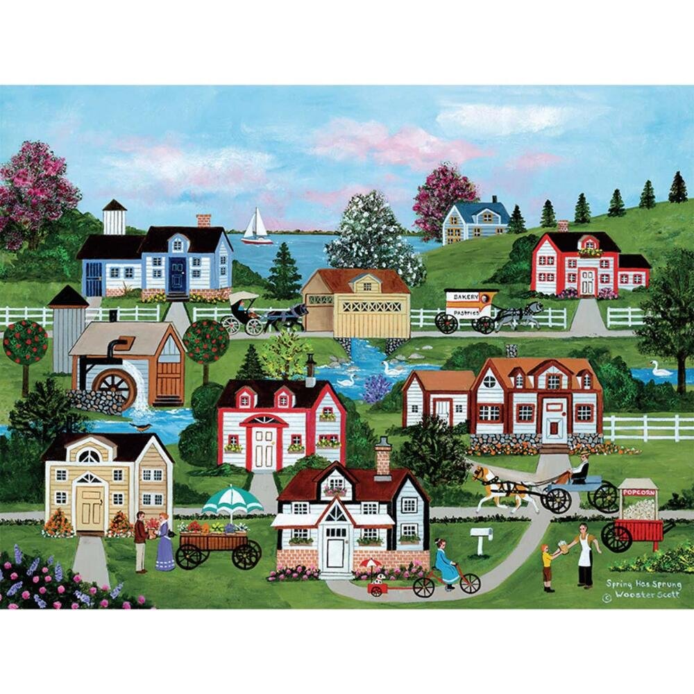 Amazon.com: Ceaco Jane Wooster Scott Spring Has Sprung Puzzle (550