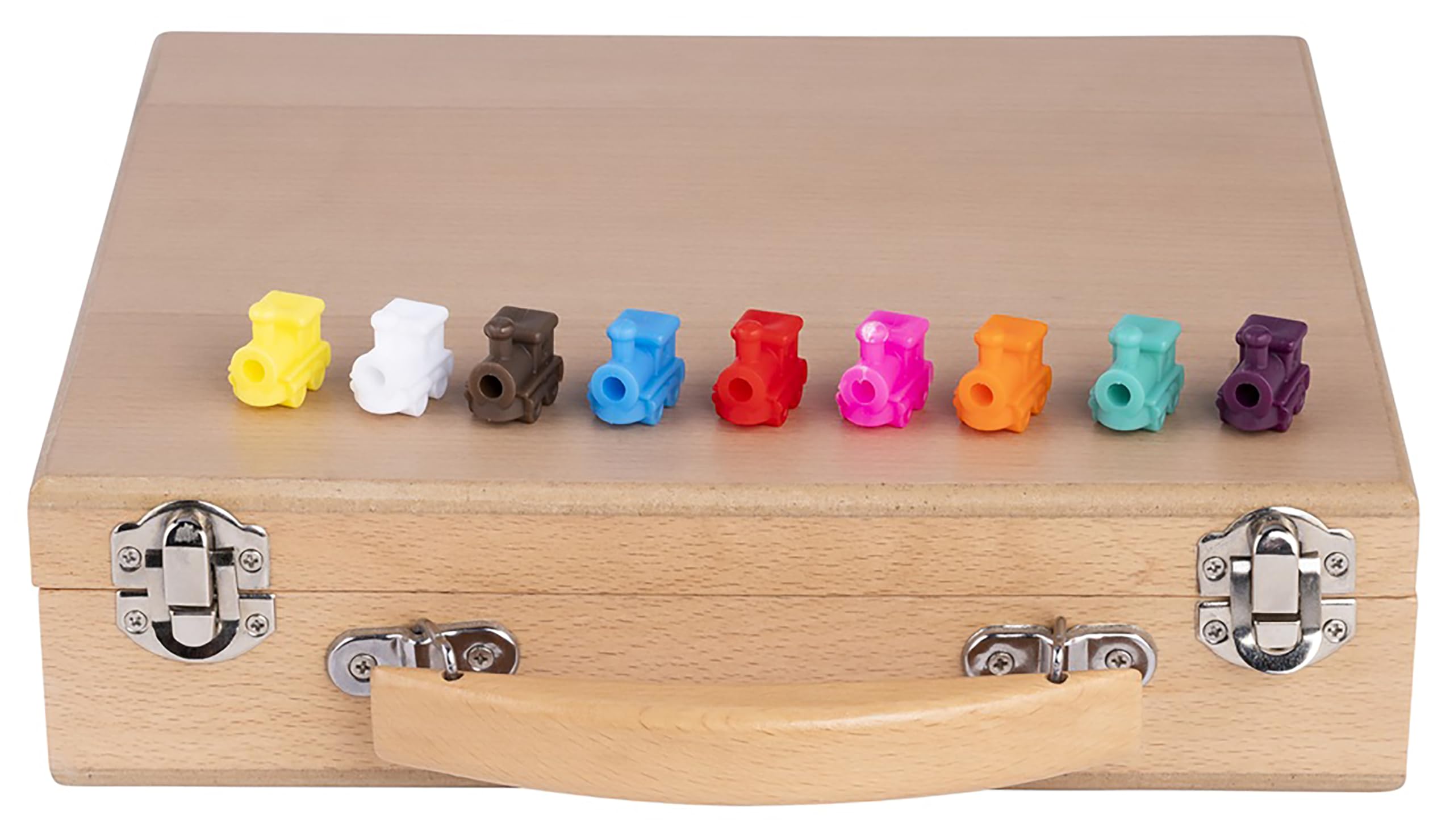Engelhart – 250150 – Mexican Train – domino D12 – 91 elementów – drewniane pudełko – stacja i pociągi – gra 2–8 osób – 6+