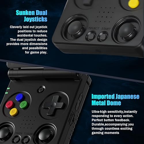 Miniatura 4 de RG34XXSP - Consola de videojuegos portátil retro con ranura para tarjeta dual 64+256G con 11471+ juegos retro incorporados, consola de juegos de