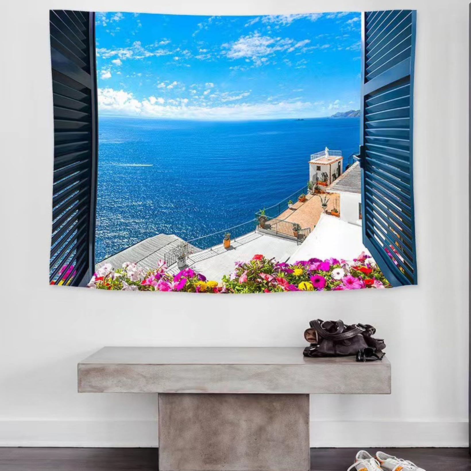 壁掛けストーン　サントリーニ　サントリーニ島 Amazon.co.jp: SGNYXH サントリーニ島 ギリシャタペストリー 大判壁掛