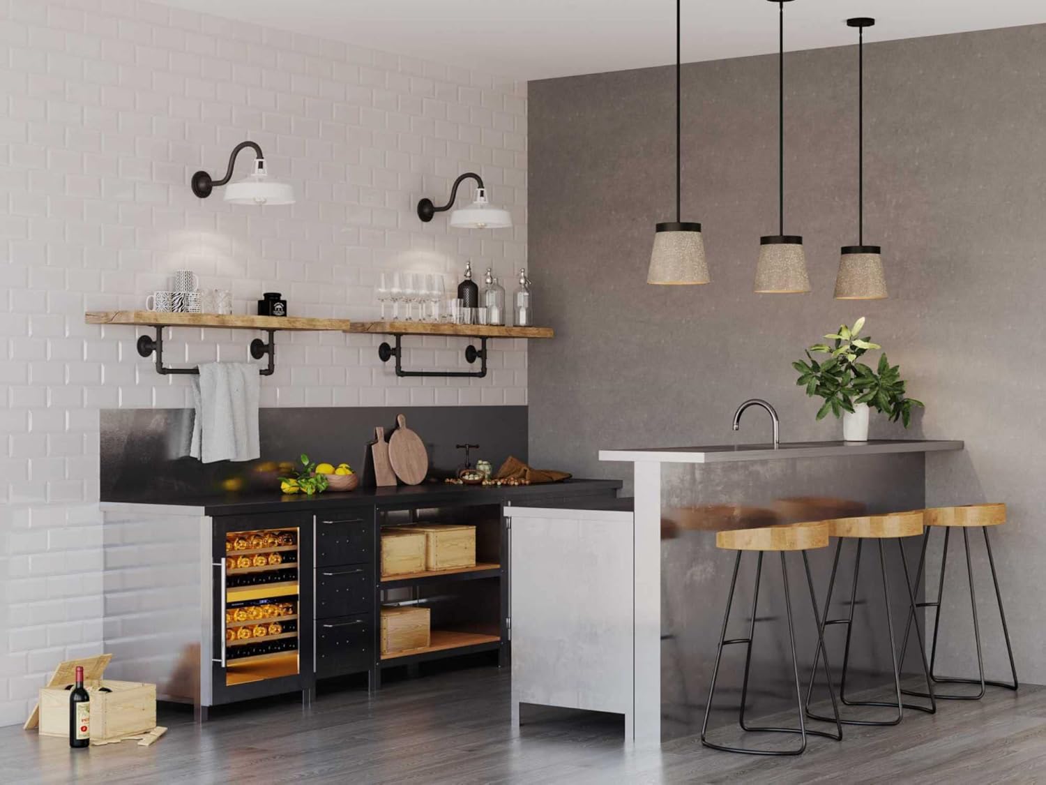 Progress Lighting P500313-175 Transitional One Light Pendant from Terrazzo Collection in Brass Finish,