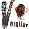 6 in 1 Hair Dryer Brush, Upgrade Detachable Blow Dryer Brush Air Styler Wrap Air Curler, Curly Twist Hot Curling Iron, Negative Ion Blow Dryer Hot Styler, Travel Hair Styling Tool
