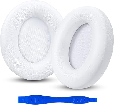 Aurivor Studio Pro Ear Pads - Replacement Earpads Cushions for Beats StudioPro Headphones | Soft Protein Leather, Larger Ear Opening, Enhanced Foam Matte White