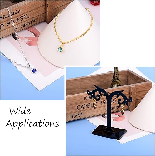 Vista 4 de Cheriswelry 48 dijes redondos de aleación de cristal de aleación de oro plateado de 0.295 in con diamantes de imitación, colgantes pequeños