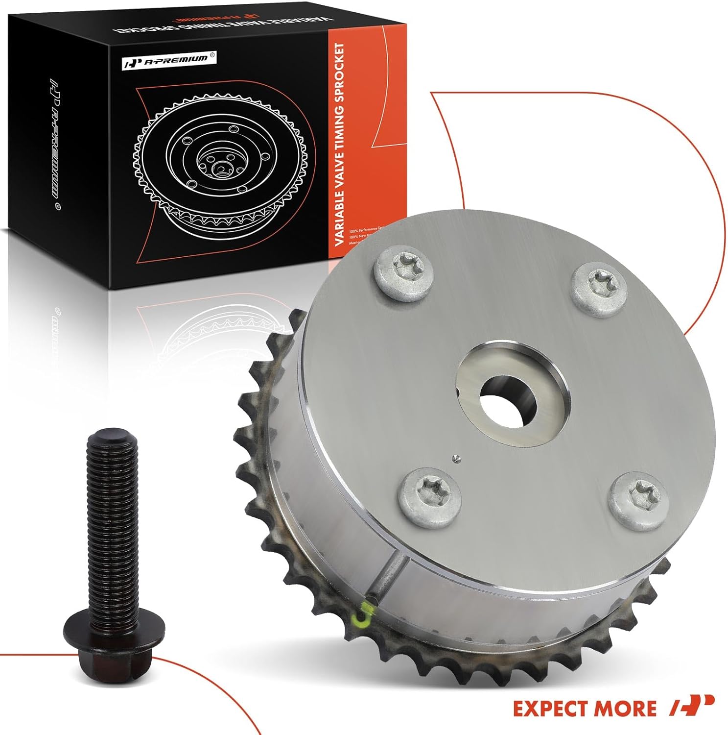 A-Premium Intake Variable Valve Timing (VVT) Sprocket Gear Camshaft Adjuster Compatible with Toyota Camry, RAV4, Corolla, Highlander, Matrix, Solara & Scion tC, xB & Lexus HS250h, 2.4L