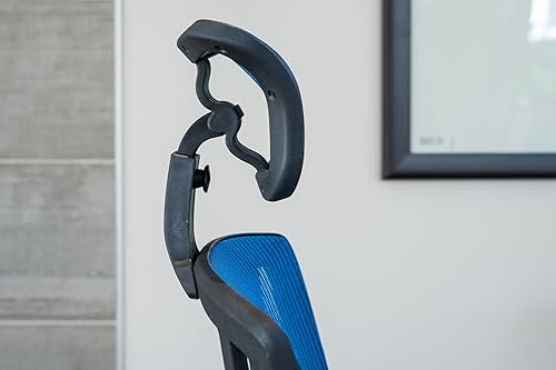 Miniatura 8 de Ergomax Office MSH112BL - Escritorio ergonómico ajustable para oficina en casa, de malla, soporte lumbar y alivio de espalda, silla transpirable,