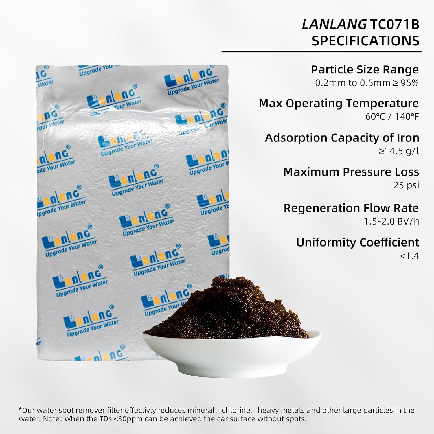 Filterelated 5L Iron Cation Softener Resin for Well & House Vacuum Sealed | Well & House, Vacuum Sealed