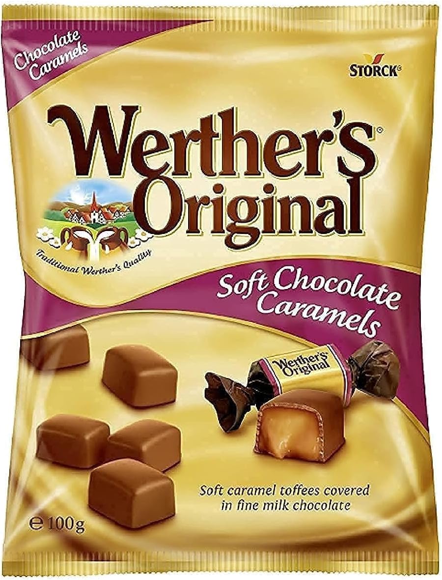Werther's Original Soft Chocolate Caramel Toffee Candies 100g