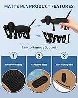 Vista 4 de DURAMIC 3D - Filamento de ácido poliláctico mate de 1.75mm negro, carrete de cartón de 1kg con acabado mate, filamento para impresora 3D PLA