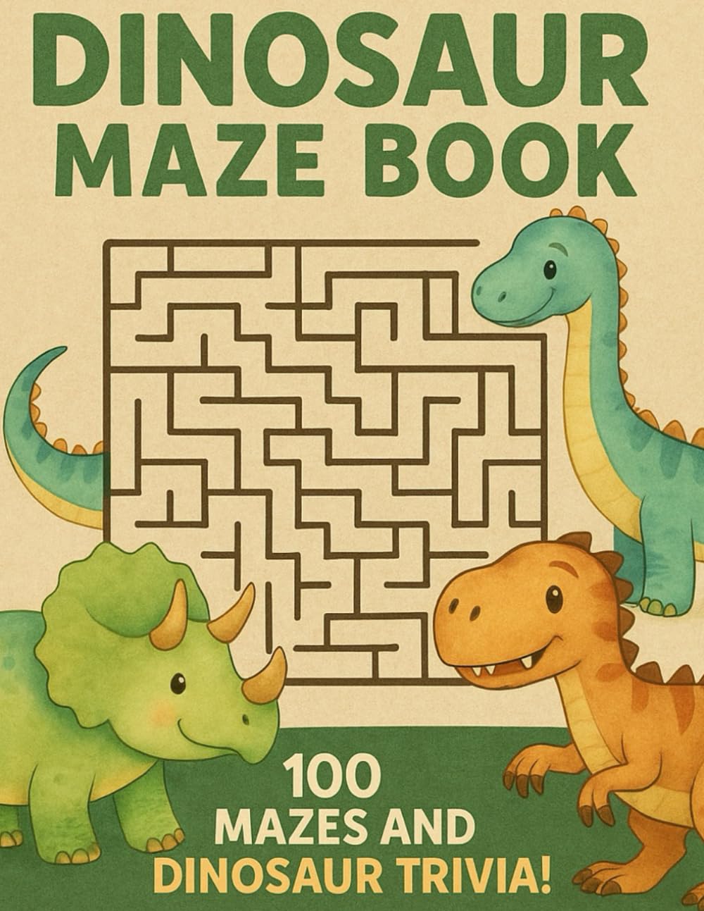 Dinosaur Mazes: 100 Mazes to Stimulate Brain Development for Kids Ages 4-7
