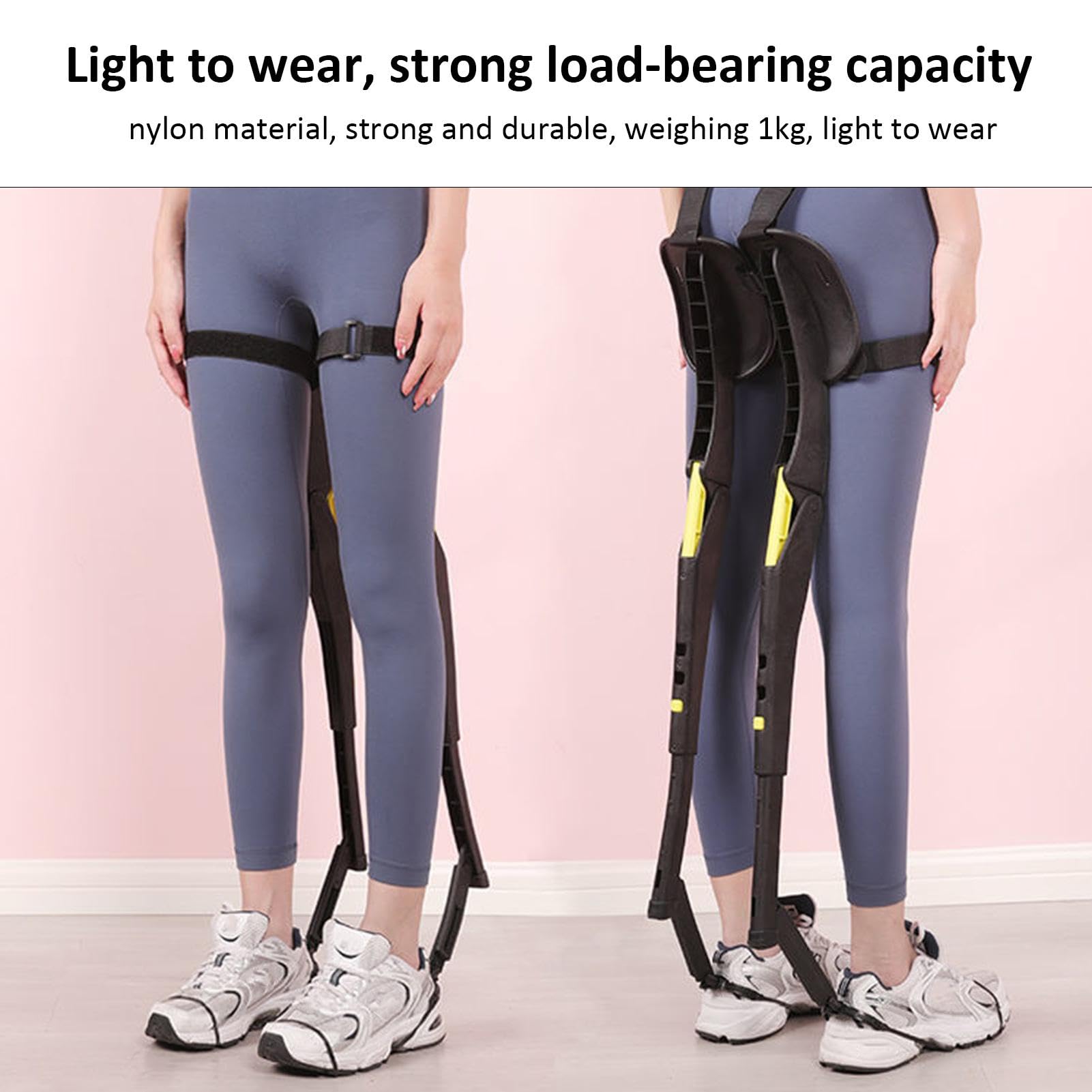 Chaise Portable Invisible - Exosquelette Léger, Réglable, Pliable, Charge 150 Kg