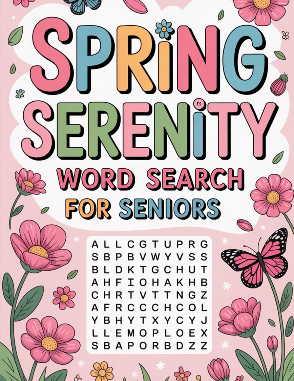 Spring Serenity Word Search for Seniors: 72 Large Print Puzzles for Mindful Relaxation. Easy-to-Read Word Finds Celebrating Nature, Blooms, and the Joy of Rebirth.