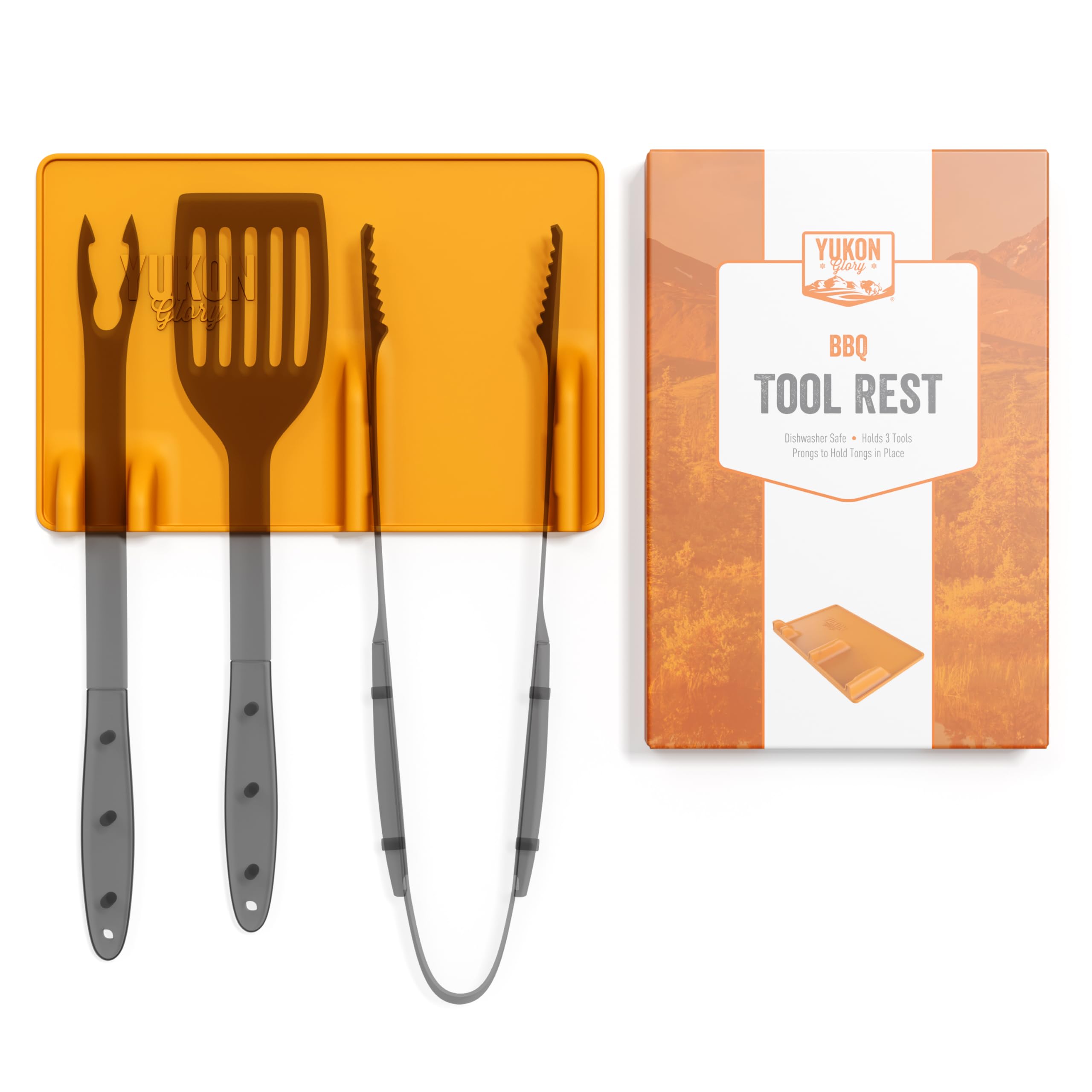 Tapis repose-outils orange en silicone souple et thermorésistant