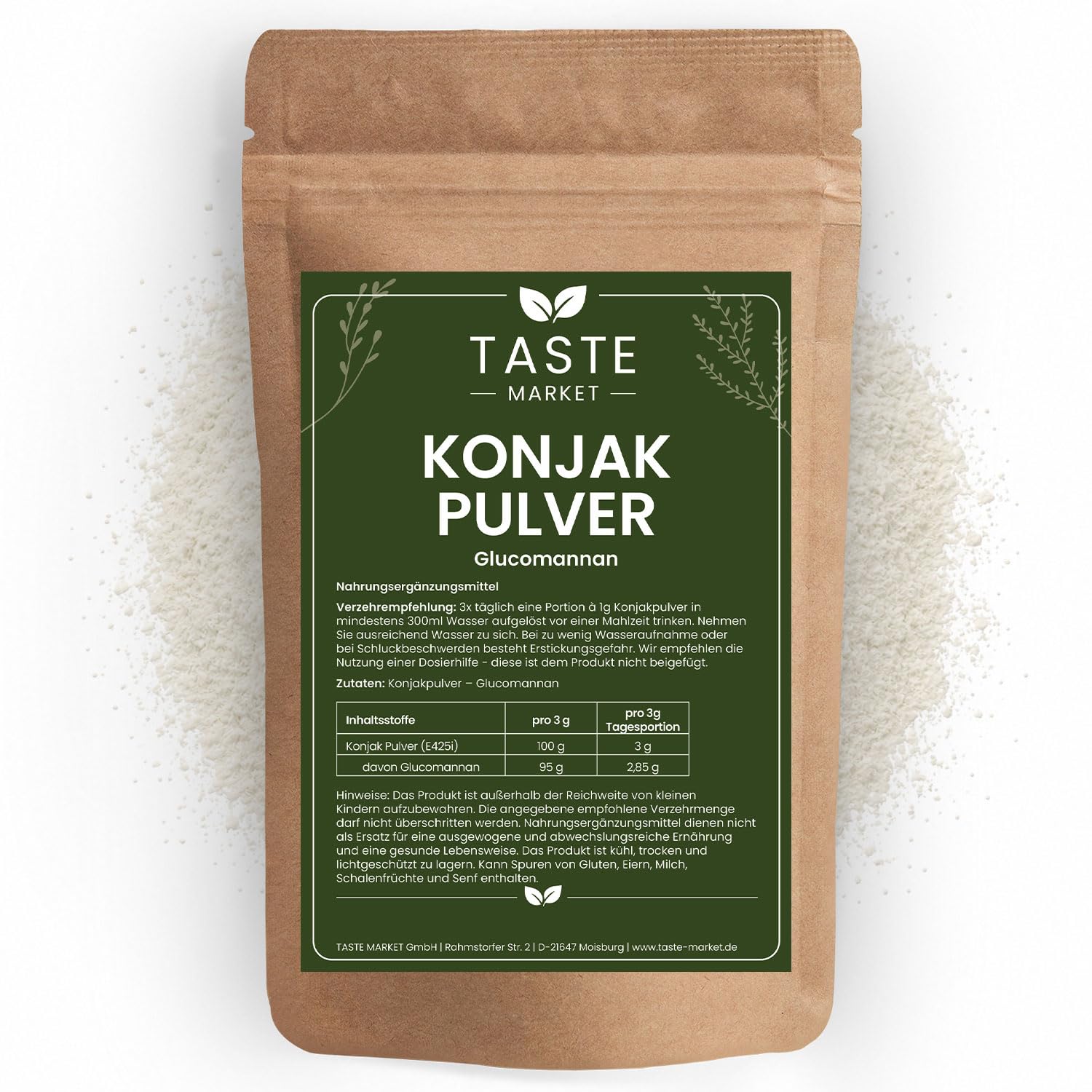 5 kg Konjak Pulver | Glucomannan | natürliches Pulver | vegan | Low Carb