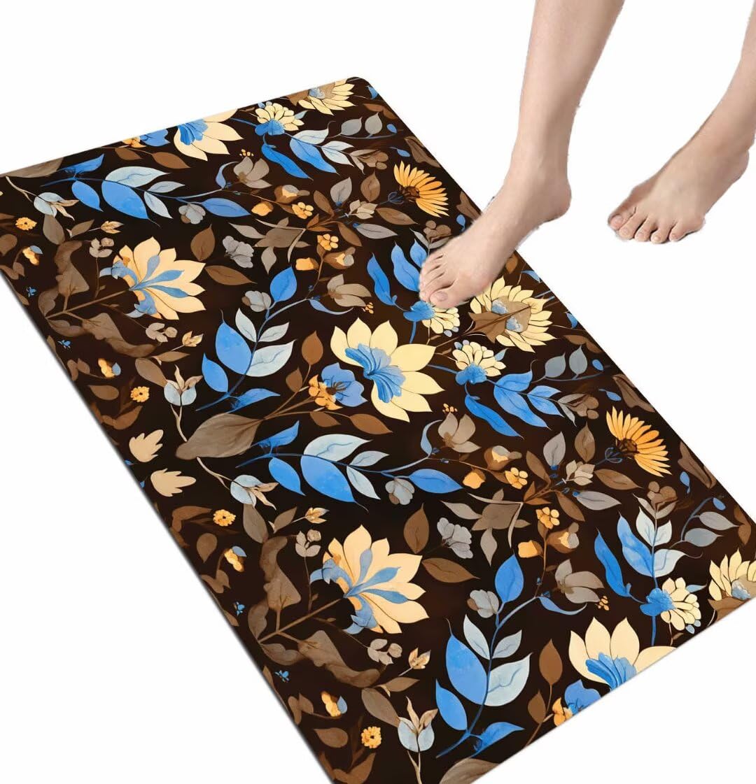 Tapis de bain en pierre ultra absorbant et antidérapant rétro
