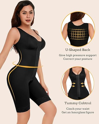 Miniatura 4 de Elsarin Faja colombiana moldeadora para mujer, con control de abdomen, moldeador de cuerpo, talla grande, ropa de compresión para mujer