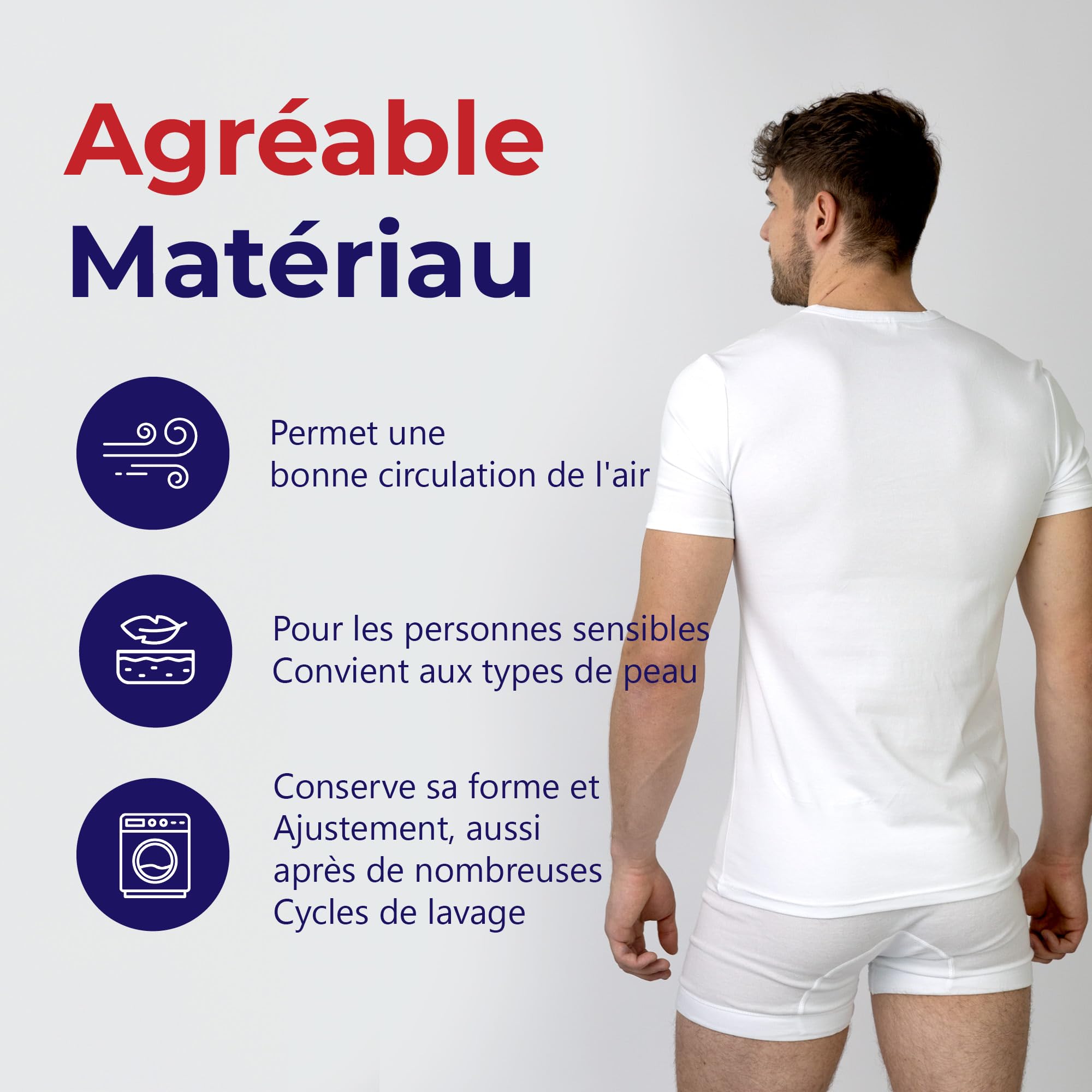 SES Lot de 2 maillots de corps pour homme avec col rond S - XXL / T-shirt basique pour homme en 95 % coton et 5 % élasthanne - T-shirt moulant pour homme et business - Blanc à manches courtes