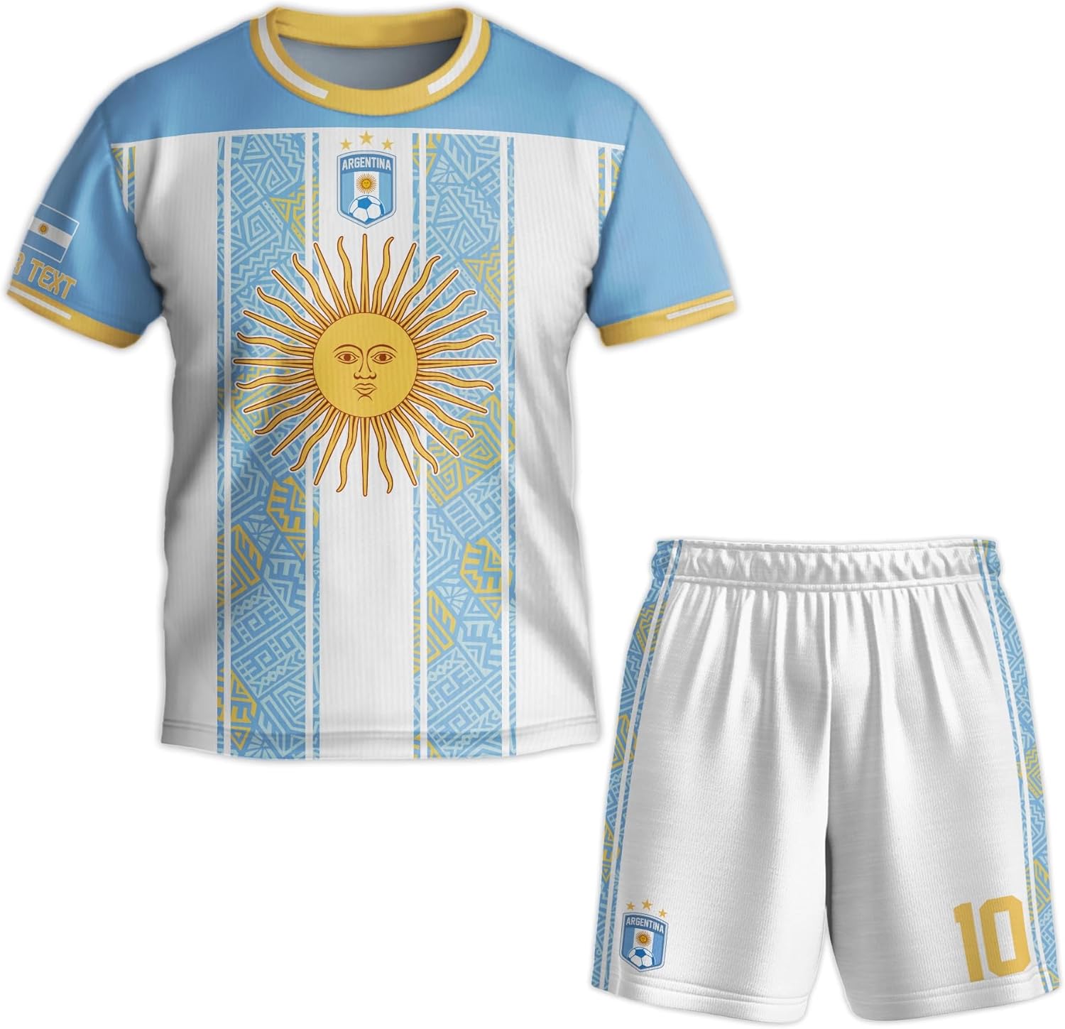 Custom Argentina Soccer Jersey for Kids, Boys & Girls Youth, Men's - Image 4