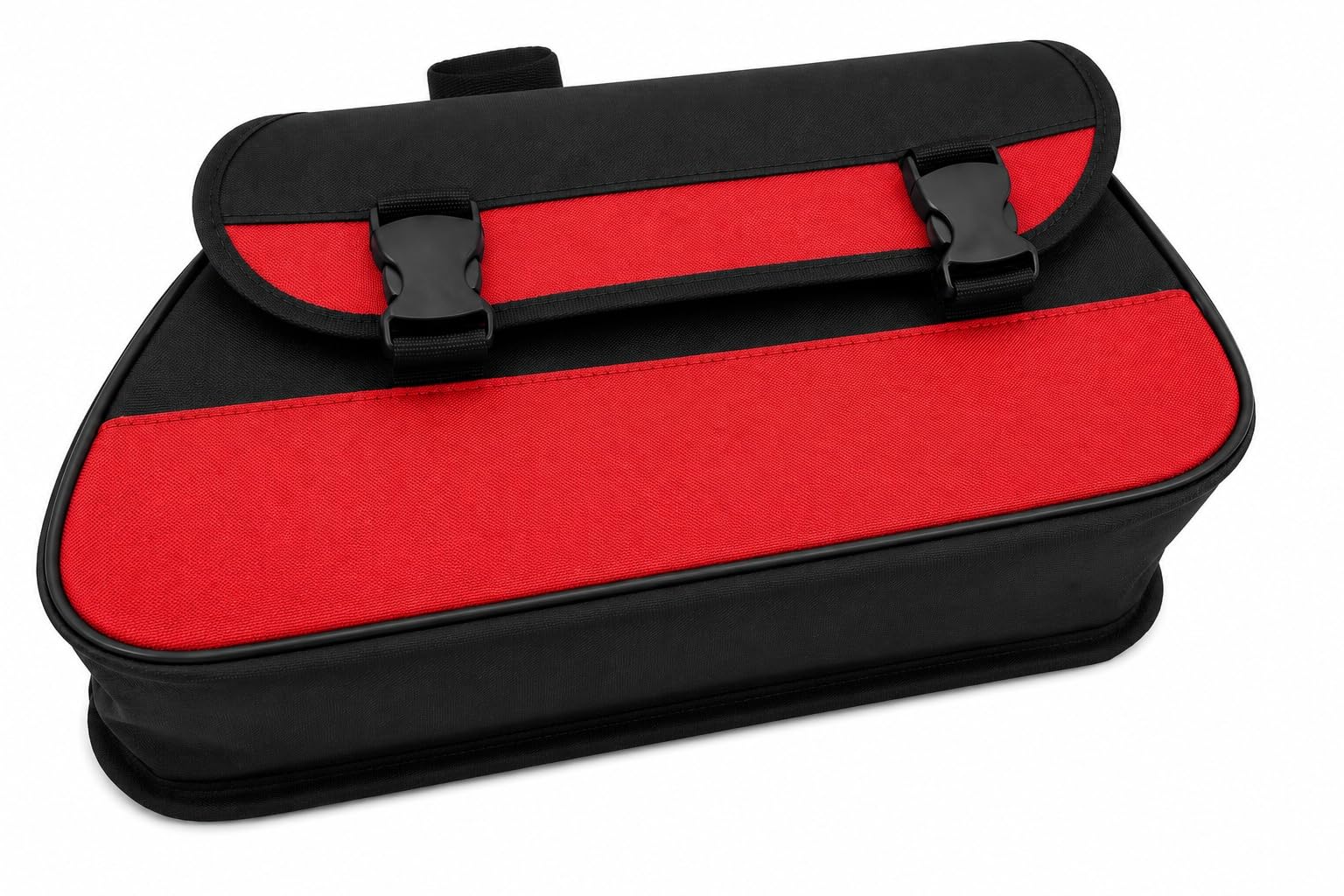TAWAR ENTREPRISE Universal Motorcycle Side Storage Bag with Adjustable Straps, Water-Resistant Travel Luggage Bag for All Bikes, Red & Black-image-31