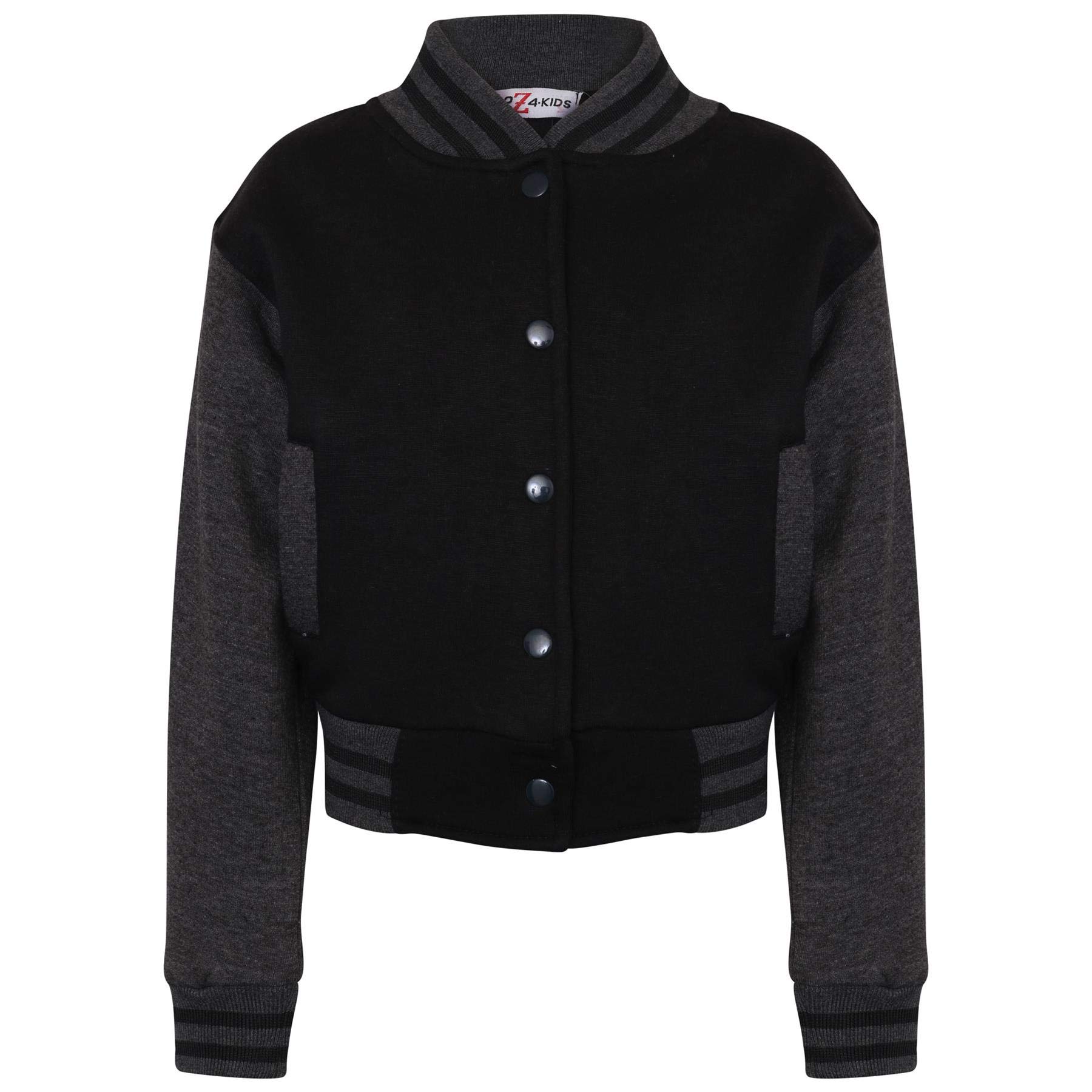 A2Z 4 Kids Baseball Contrast Varsity Jacket Stand Collar Coat