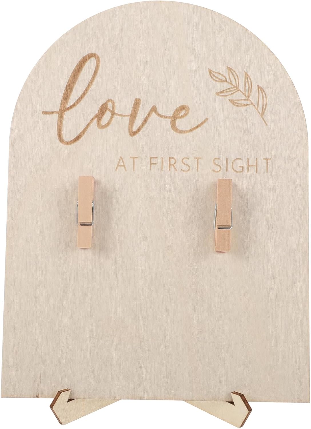 Garneck Wooden Sonogram Picture Frame with Stand and Clip for Shower Nursery Décor Newborn Announcement Display