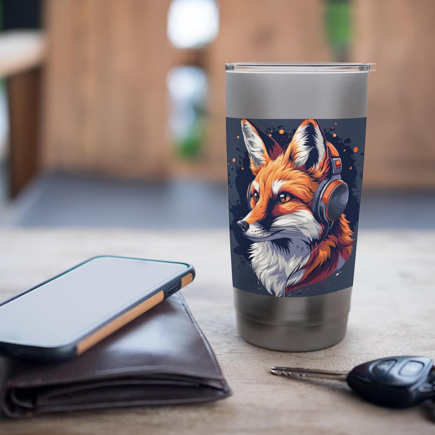 Fox Lover Vixen Foxes Wildlife Animal Foxes Stainless Steel Insulated Tumbler - Image 7