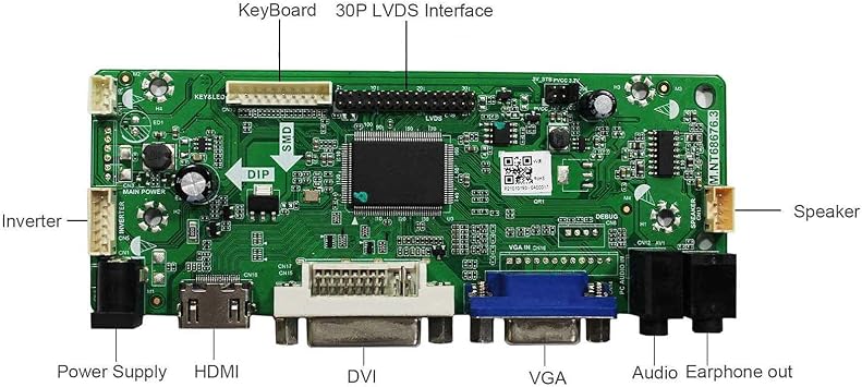 VSDISPLAY 10.4 1024X768 LCD Screen with DVI VGA H/D Controller Board