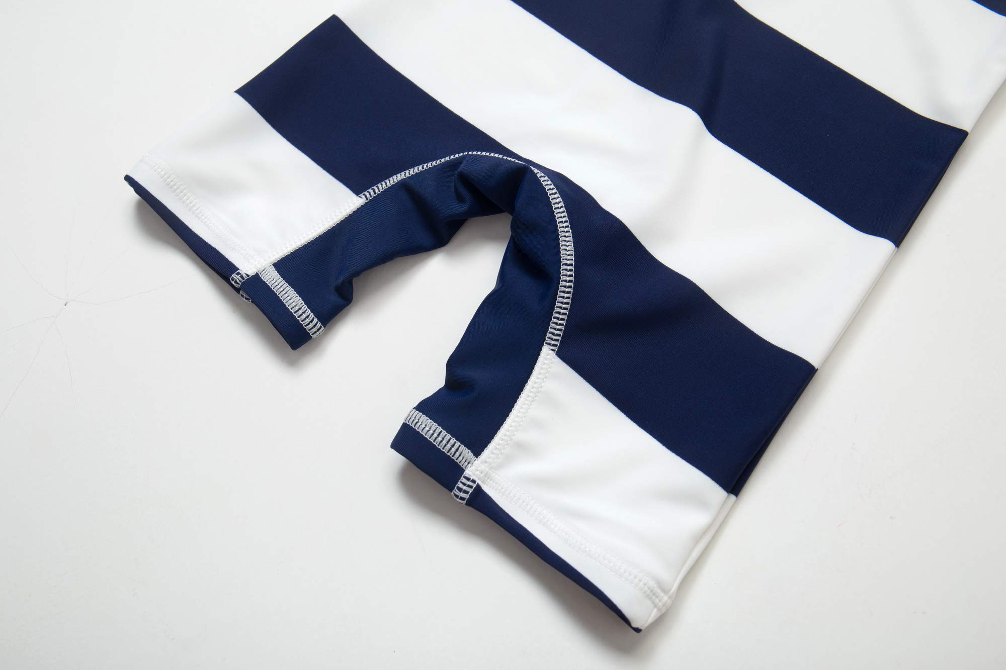 BONVERANO Baby Boys Sunsuit UPF 50+ Sun Protection All in One with Zipper Swimwear with Sun Hat